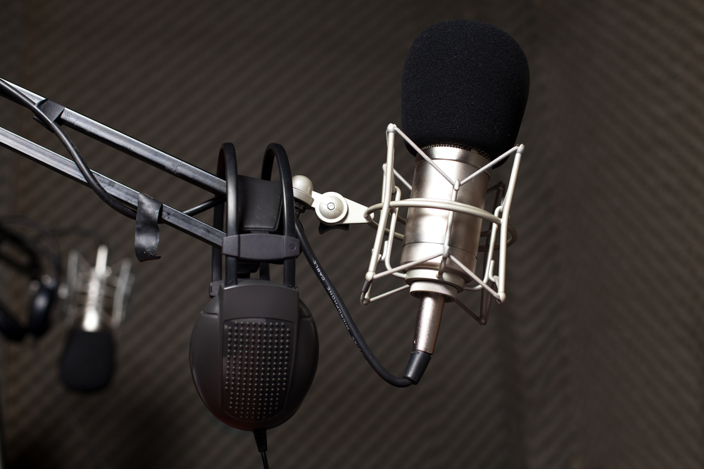 Studio microphone in radio studio-1